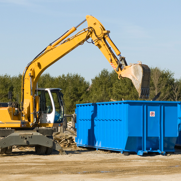 are there any restrictions on where a residential dumpster can be placed in Meadowlands